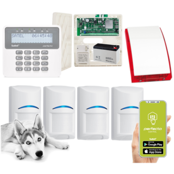ZESTAW ALARMOWY SATEL PERFECTA 32 LTE SET-A 4 CZUJKI BOSCH PET PRF-LCD SYRENA SP-4001R
